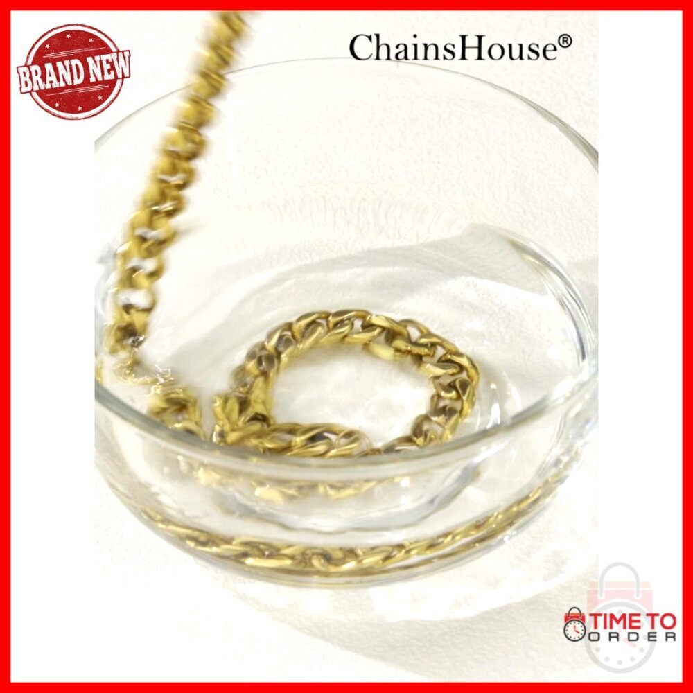 Stainless Steel Cuban Chain Necklace, 12mm Width, 18-30 Inch Lengths - Picture 7 of 7